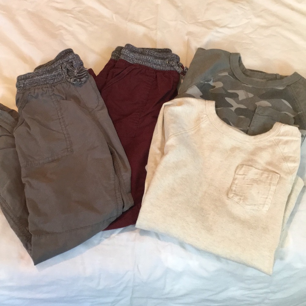 Boys Henleys and Jogger sets.
